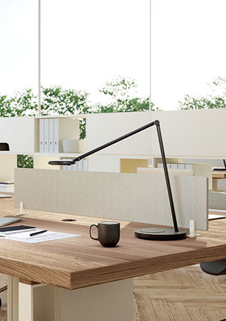 Luxo MOT028631, Motus Flat LED Task Light with Motion Sensor, Black