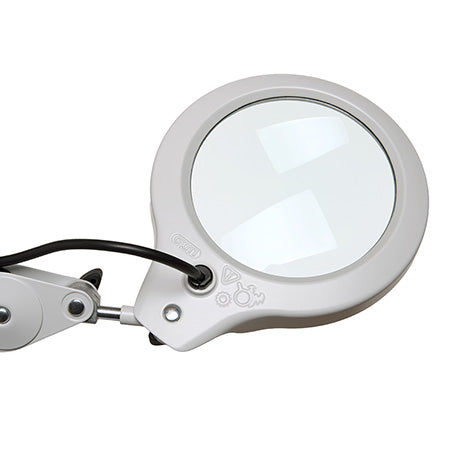 Luxo LFG028211, Magnifier LFM LED, 45" arm, 5-D lens and clamp, White