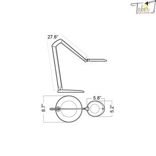 LUXO OVE025026 Ovelo Task Light with Bracket White