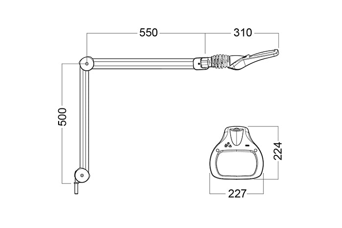 Luxo 18945WT Wave LED Measurements