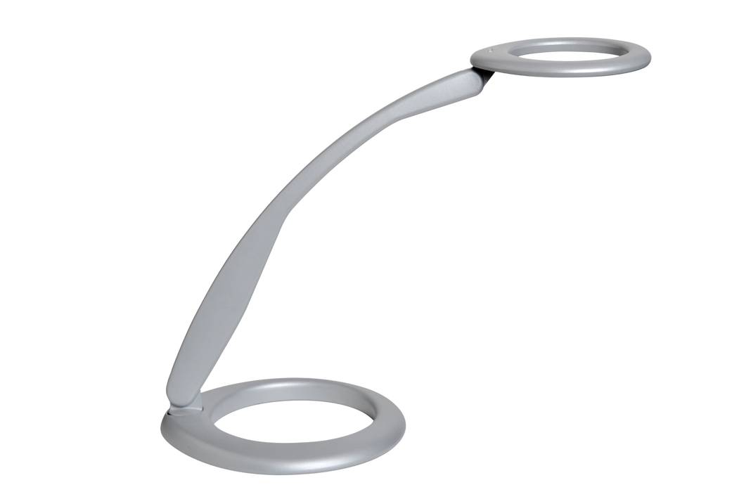 Luxo 360 LED task light with table-desk base, Silver Grey