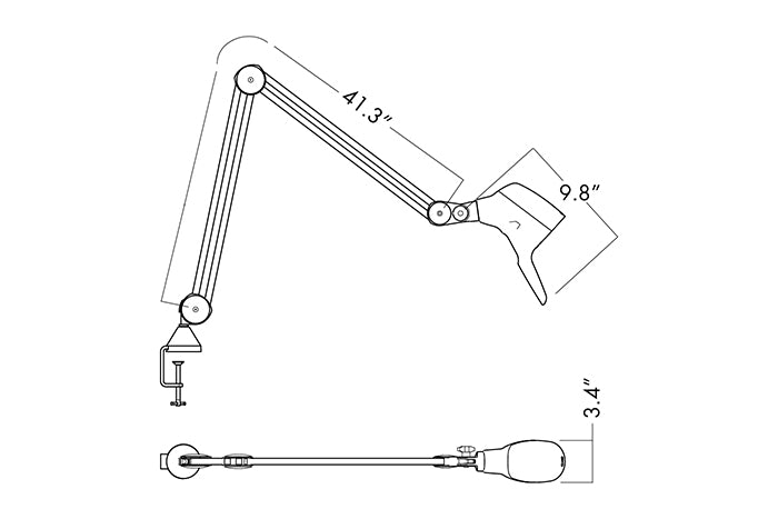 Luxo CAG026582, Carelite LED, 45" arm Wall Mount