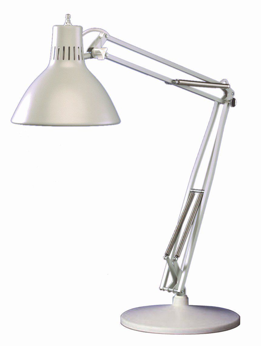 Luxo LS1E-WT, Series Compact Fluorescent Task Light, 45' w- Base