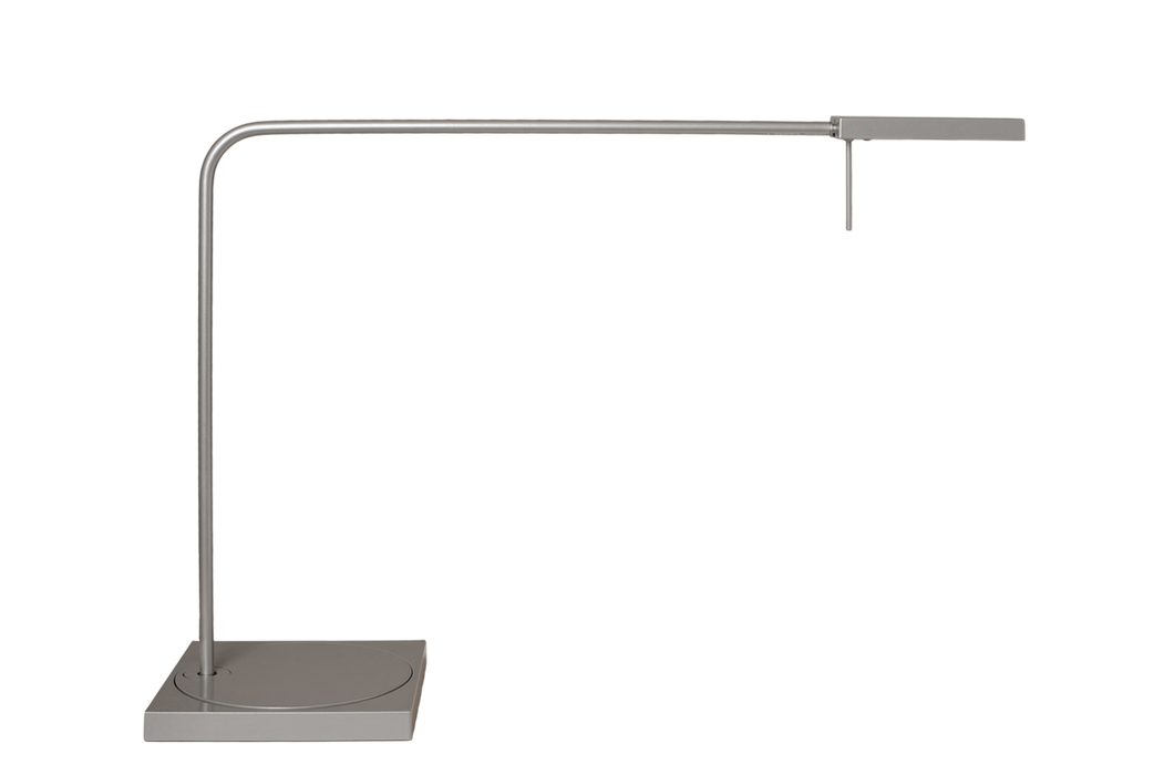 Luxo Ninety LED task light with table-desk base, Grey Gloss