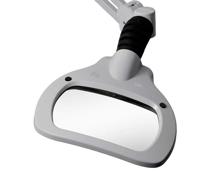 Luxo WAVE LED, 30" arm, 5-D lens, and base mount, light grey